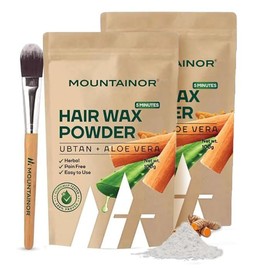 MOUNTAINOR Ubtan Facial Wax Powder with Sandalwood & Aloevera, Painless Herbal Facial Hair Removal Waxing Powder for Women No Harmful Chemicals, No Irritation, No Skin Rashes - 100 gm (Pack of 2)