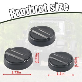 KHGUZ Car Keyhole Covers, 3PCS Magnetic Vehicle Door Lock Cover, Automotive Interior Keyhole Protection Replacement Accessories Compatible with 2018-2024 JL and Gladiator JT Front Door