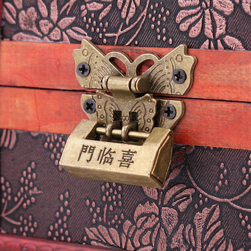 Classical Wooden Jewelry Storage Box Chest Case Holder Organizer with