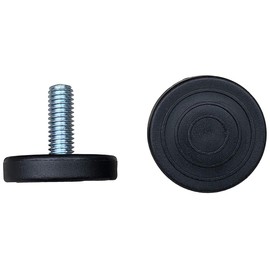 SINGTAN 1.5" Base Furniture Levelers Without Nut,Pack of 4, Heavy Duty Adjusting Foot, 1" Adjustable Furniture Legs,Table Levelers,and Chair Levelers(3/8" Bolt Without Nut,Pack of 4)