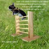 kathson Rabbit Jump Bar, Natural Wood Toy Set Adjustable Height