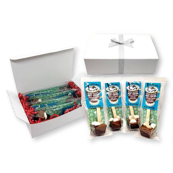Trader Joe's Double Chocolate Hot Cocoa Stirring Spoon with Mini Marshmallow 1.05 Oz. Set of 4 Gift Set