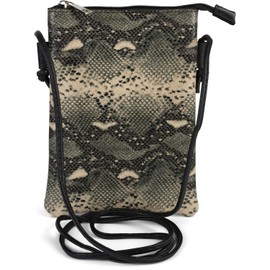 styleBREAKER 02012305 Women's Mini Bag Shoulder Bag in Snake Look, beige, shoulder bag