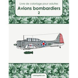 Livre de coloriage pour adultes Avions bombardiers 2
