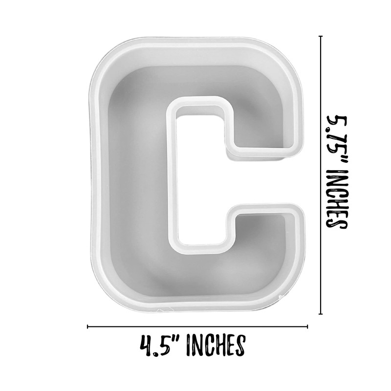 Alphabet Big Letter 7” inch Giant LED Light Resin Molds