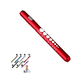 Mini Pen Torch Light SUPERTOOL Diagnostic Medical Penlight, Mini Reusable LED Penlight Flashlight Pen Torch for Home Outdoor Doctor Nurse EMT Emergency (Red, 1 Pack),13.5cm