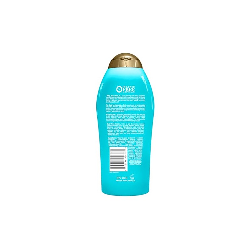 OGX, Body Wash Extra Hidratante de Aceite de Argán de