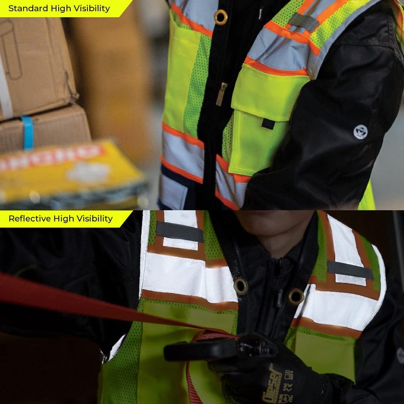 SHINE BRIGHT SV544PK | Premium Surveyor's High Visibility Safety Vest