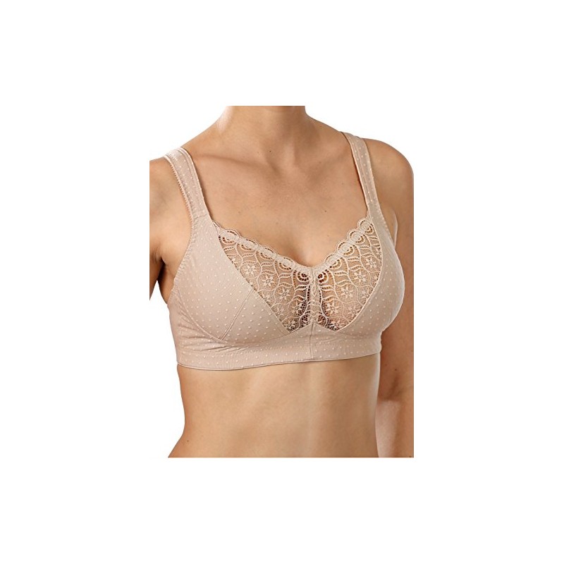 Womens Wellness Dots Organic Cotton Wireless Bra - Size 36D