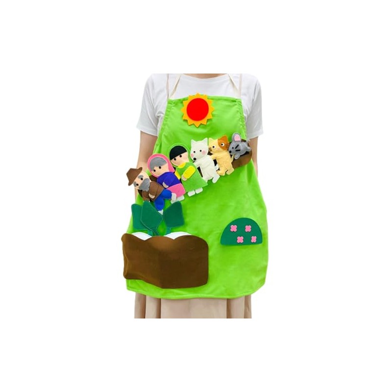 Tetekumo Okinashi Apron® Large Head Doll Theater Nursery Apron (1.