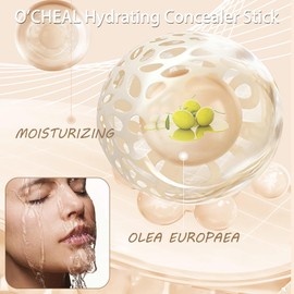 O'CHEAL Hydrating Tinted Concealer Stick, Full Coverage Face Makeup for All Skin Types, Moisturizing, Long Lasting, Waterproof, Brighten, Lightweight Contour Stick Foundation for Women (Ivory)