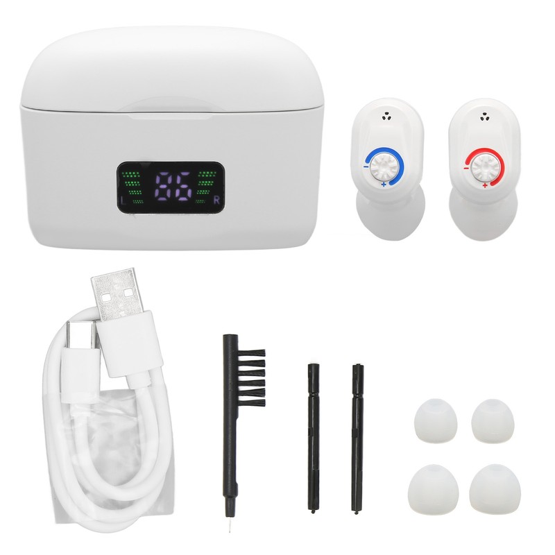 Hearing Amplifiers Noise Cancelling Ergonomic Silicone Earbud Lightweight Rechargeable Hearing