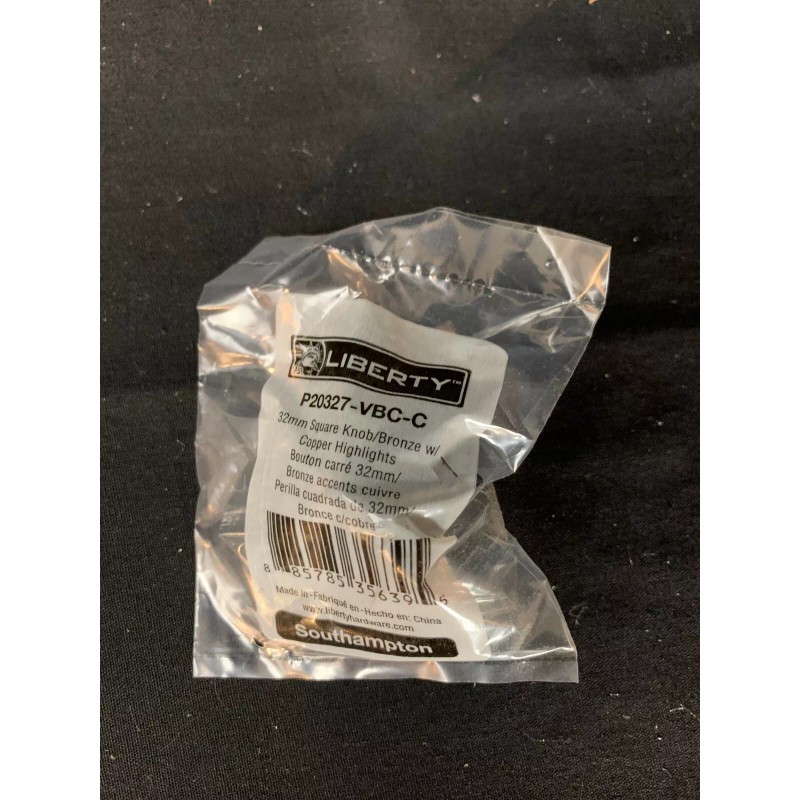 Liberty 1 1/4" Square Knob with Square Base in Bronze