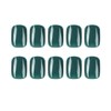 Square Fake Nails Short Press On Nails Green Nails Press