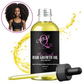 Curly Que Locs Hair Growth Oil, 4oz, Black Seed, Rosemary, Fenugreek, and Hibiscus Oil Blend