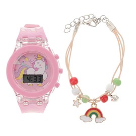 UKCOCO Led Watches Watch Luminous Cartoon Digital Wristwatch with Bracelet Toddler Wrist Watch for 3-10 Year Girls- Random Box Light Up Watches