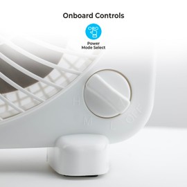 Comfort Zone Box Fan, 9 inch, Portable, Electric Quiet, 3 Speed, Small Box Fan, Desk Fan, Table Fan, Airflow 9.65 ft/sec, Ideal for Home, Bedroom, Dorm, & Office, CZ9BWT