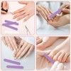 JSRQT 100 Mini Nail Files Purple Professional Acrylic Fingernail Emery