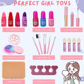 Lubibi 3456789 Children's Make-Up Set Girls with Vanity Case, Washable & Safe Make Up Toy, Birthday Christmas Party Gifts for Children 10 Years