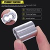 Twidec/350PCS 8 Sizes Aluminum Crimping Loop Sleeve M1.2-M6(3/64''-1/4'') Wire Rope
