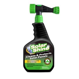 Solar Shine Panel Cleaner & Wash and Protectant - Streak-Free Cleaning & Long Lasting Protection Against Dirt, Non - Toxic, Biodegradable Formula Lavado y Protector de Paneles Solares Shine 2 Pack