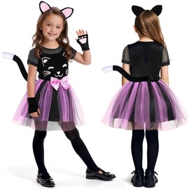 G.C Cat Dress Girls Cat Costume (140, 7-8 Years)