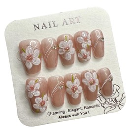 Press on nails,JC Handcrafted Press On Nails Kit, Short Length Nail Press Ons, Durable, Easy Application, Stylish Impress Press On Nails,Perfect for Daily Wear & Special Occasions (M10, M)