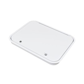 Leisure Coachworks RV Baggage Door 24" Wide X 18" High with Rounded Corners and Thumblocks for RV's- Compartment Access Storage Doors with Top Hinge- Camper Trailer Motor Home Polar White