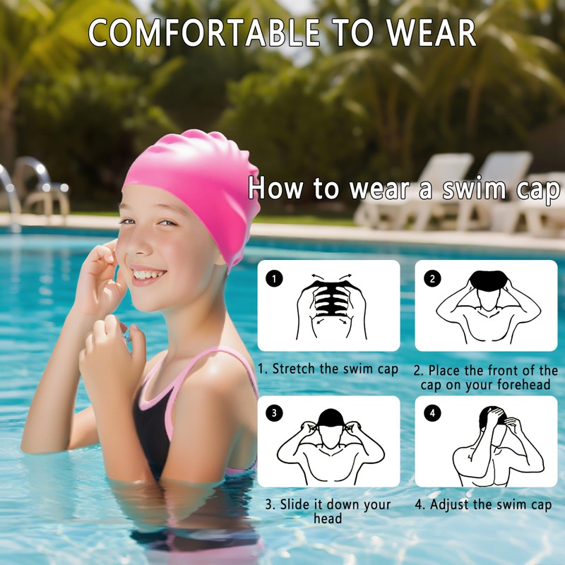 Children's Swimming Cap (Pink)