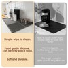 WUDIALIEN Silicone Coffee Mat with Raised Edges, 24'' x 16''