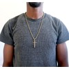 14ct Rope Gold Chain Cross Pendant Necklace for MEN, HUSBAND