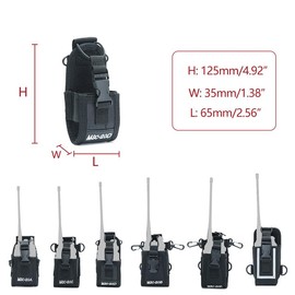 Radio Holder Walkie Talkie Case Radio Pouch Walkie Talkie Case Nylon Cloth Material with Strap Climbing Multipurpose Portable Lightweight Radio Holder (Black), Black