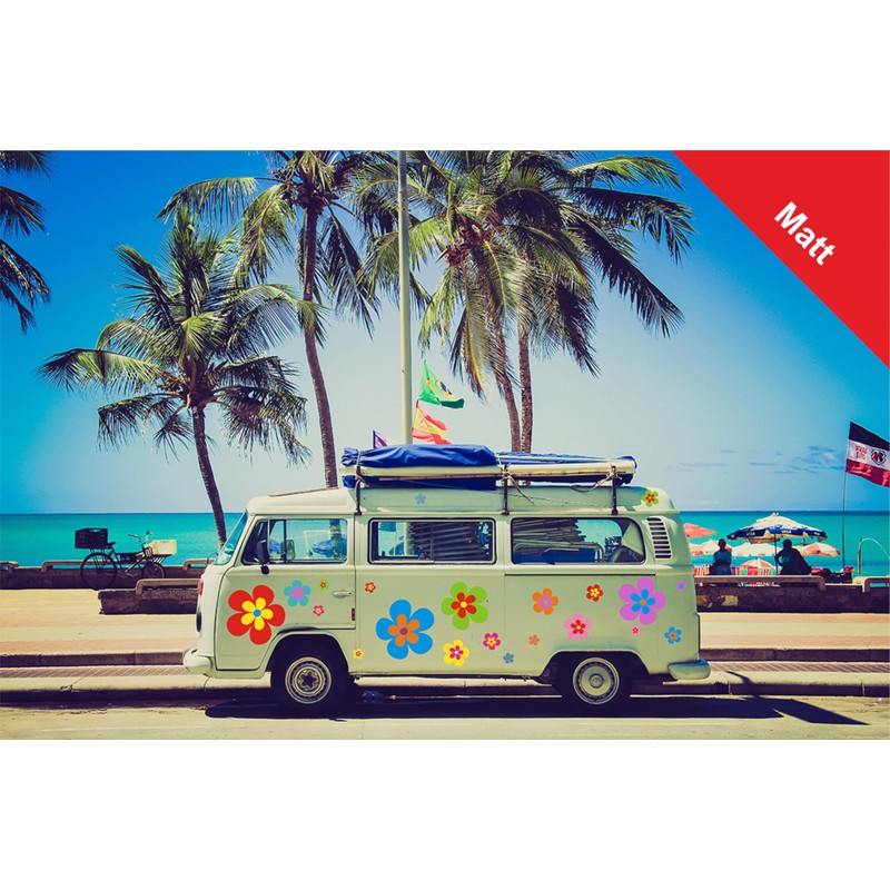 Hippie Flowers Car Sticker Hippie 030 – in Top Matt