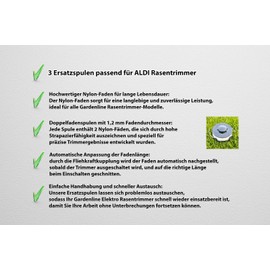 6 spools suitable for GC-ET 4530 grass trimmer thread spools replacement thread spools