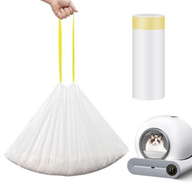 Walverdant 20 Count Cat Litter Box Liners for Self-Cleaning Cat Litter Box, Drawstring Replaced Bags Waste Bags Compatible with PETKIT PuraX PuraMax MeoWant MW-SC01/MW-SC02/MW-LR01 (1Pack / 20 Counts）