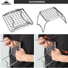 Campingmoon Portable Campfire Grill Grate 304 Stainless Steel Folding Camping