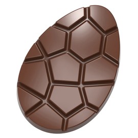 Chocolate World CW12028 Polycarbonate Candy Mold with 2 Easter-Egg-Tablet Cavities, Each 92mm x 140mm x 10mm High