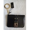 Victoria's Secret Soft Card Case Wallet Keychain Charm Black New