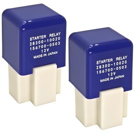 Casalytics Relay 28300-10020 (Set of 2), 12V Purple Starter Compatible for Toyota Camry Corolla Lexus Various Models, 4 Pins 156700-0503