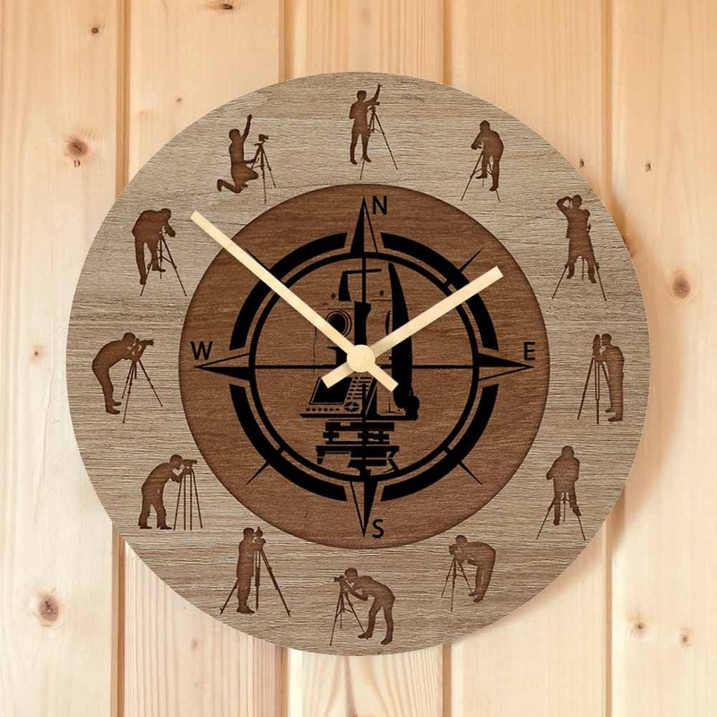Geek Alerts Surveyor Profession Construction Work Wall Clock Engineer Home
