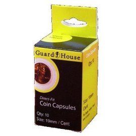 Guardhouse Box of 10 Direct Fit 19mm Coin Holders CENTS