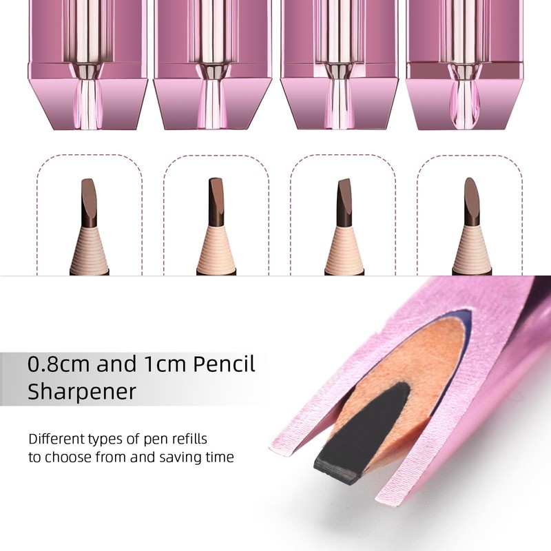 ATOMUS Eyebrow Makeup Sharpener Set 0.8cm and 1cm Pencil Sharpener