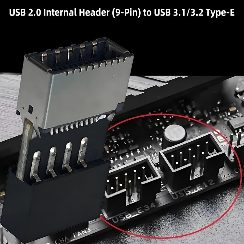 Bejavr USB 2.0 to USB 3.2 Gen 1 Header Adapter