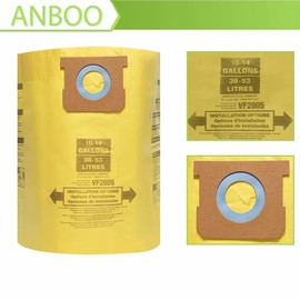 for Shop Vac 9066200 90662 90672 VF2005 Wet Dry Vacuum Bags Type F for Shop Vac 10-14 Gallon Dust Filter Bag 3pcs