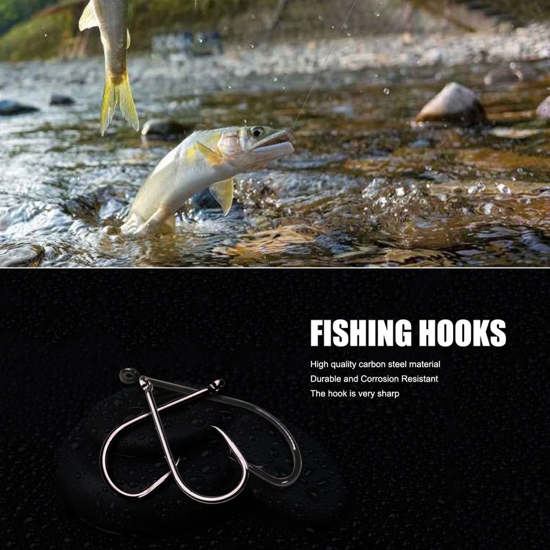 Dingbear 50PCS Carp Fish Hook Fishing Hooks