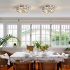 piano7797 13 inch Brushed Nickel Flush Mount Ceiling Light Fixtures,3-Light