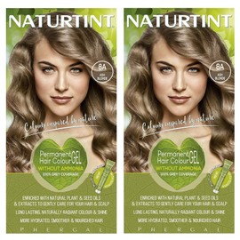 (2 Pack) - Naturtint - Hair Dye - 8A Ash Blonde | 135ml | 2 PACK BUNDLE