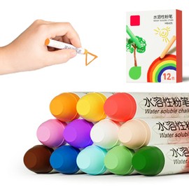 Caelura 12 Colours Chalk Pens for Blackboard, Washable, Chalk Street Chalk Children, Blackboard Chalk Colourful for Children for School, Office, Study, Crafts, Drawing