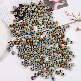 Beads for Threading Colourful 200 Pieces Ceramic Beads Bracelets Beads Craft Beads DIY Ceramic Beads Colourful Beads Craft Beads DIY for DIY Jewellery Arts Crafts Necklace Bangle Bracelet Charms