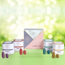 Aakriti Incense Cones Natural Handwork Backflow Waterfall Incense Rose, Sandalwood, Patchouli & Lavender Fragrance, Backflow Incense cones for Meditation, Aromatherapy & Yoga -100 pcs (Screw)